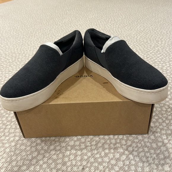 Vince Women's Warren Flannel Wool Platform Sneaker Slip On Grey US 8.5 - Picture 5 of 6